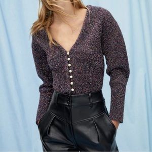 Women's Multicolor V-Neck Sweater